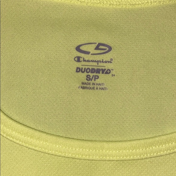 Bright yellow moisture-wicking workout top - Picture 3 of 4